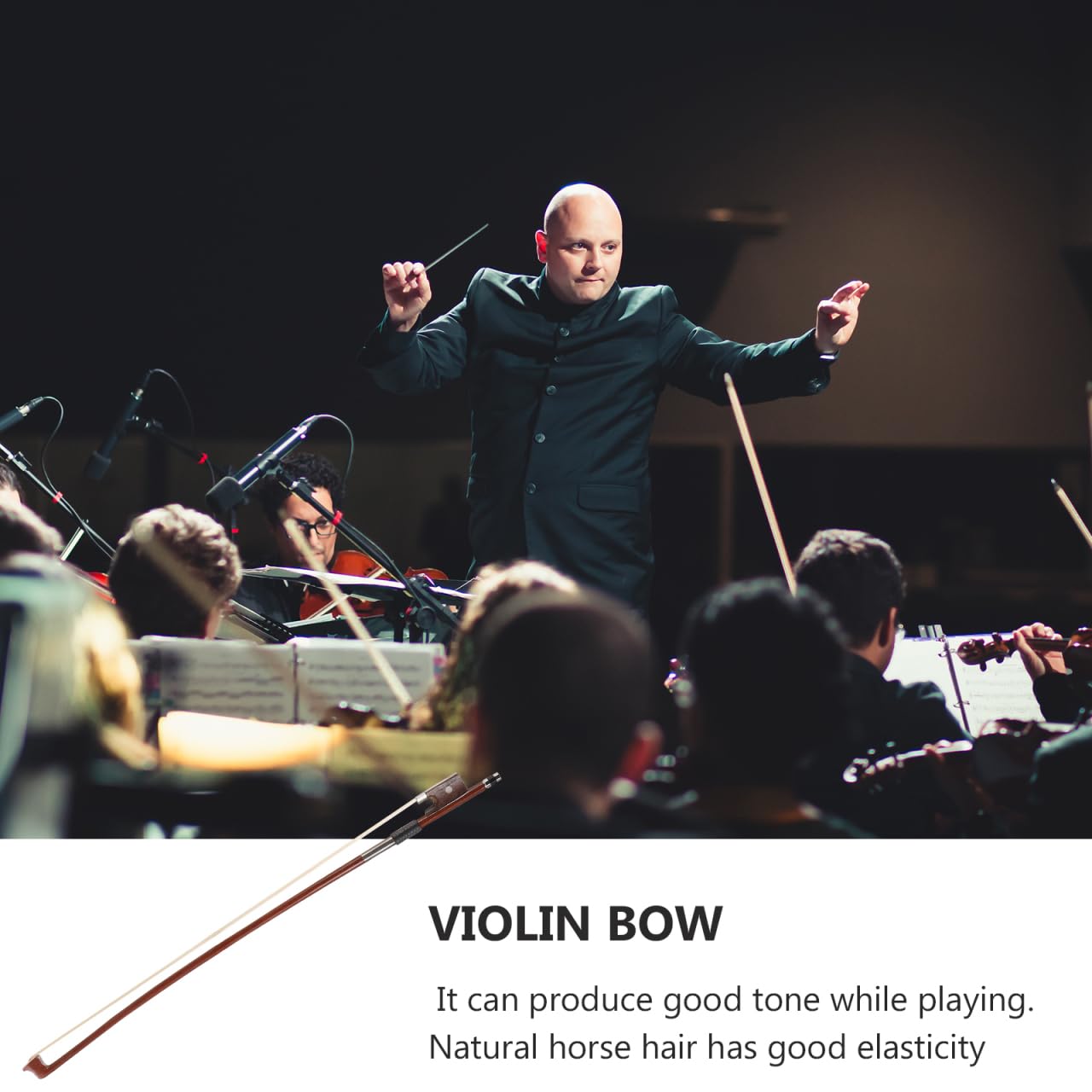 Violinbogen Aus Rotem Sandelholz Mit Pferdehaaren Hochwertiges Musikinstrument Zubehör Für Geigen Langlebig Und Elastisch Für 1/8-Geige Konzipiert