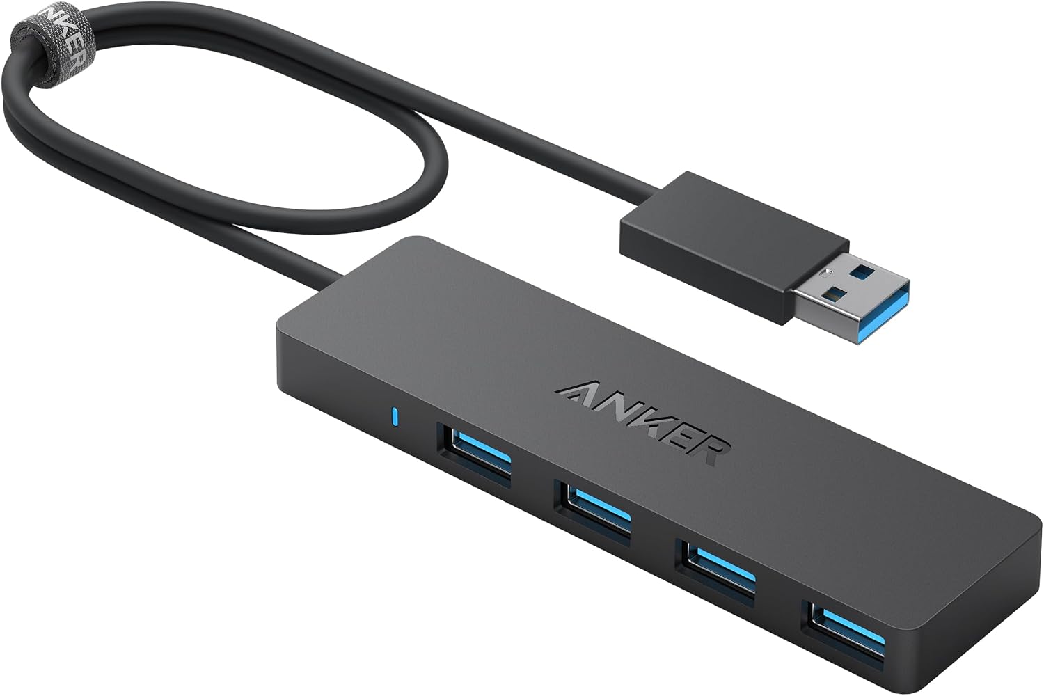 Anker USB Hub, 4-in-1 USB Splitter, 4 USB-A Ports with 5Gbps Data Transfer | Extender for USB-A Port Laptop, PC, Desktop and More (2ft USB-A Connector, Charging Not Supported)