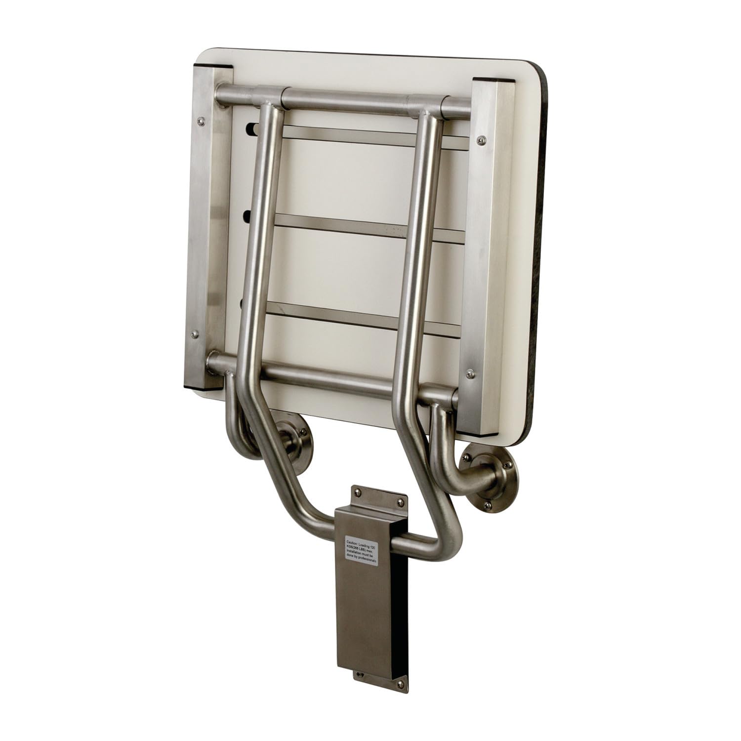 Kingston Brass KBSS1816 Adascape - Asiento de ducha plegable para montaje en pared, acero inoxidable cepillado