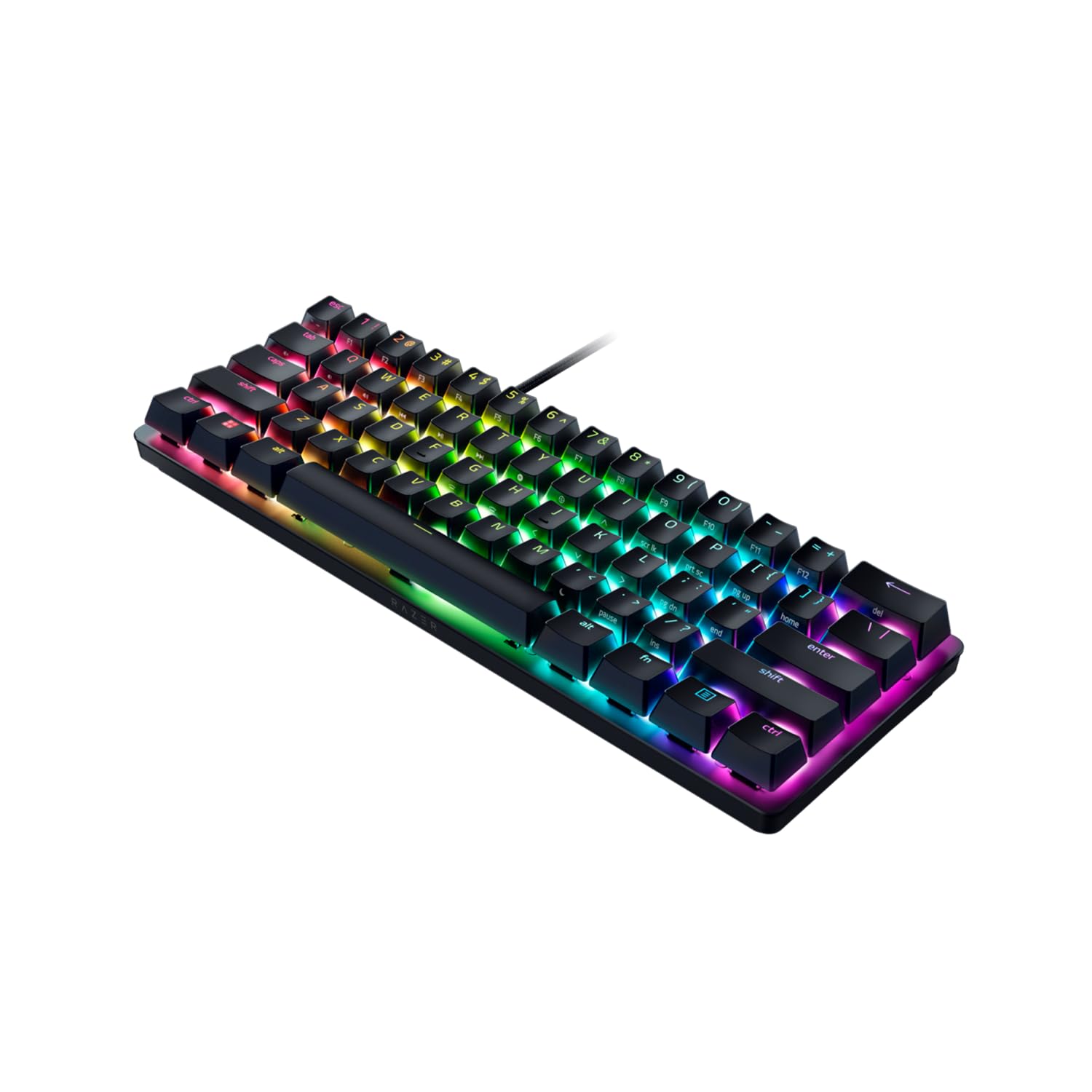 Razer, Huntsman - Mini tastiera da gioco ottica, con tasti a scatto 60%, colore: viola (layout in lingua italiana non garantito)