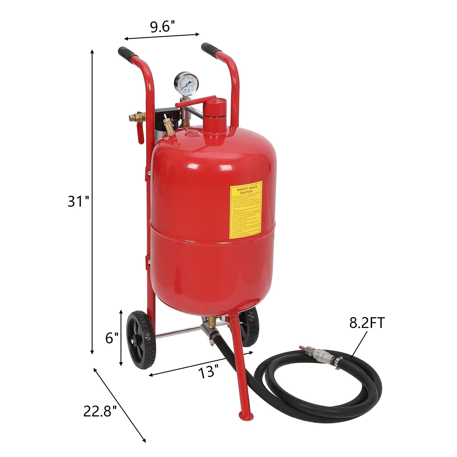 ElfinAura 10-Gallon Sand Blaster - 125 PSI Professional High-Pressure Abrasive Blaster With 6