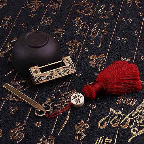 Gther Decorative Vintage Lock And Key, Antique Chinese Padlock Lock Magpie Flower Old Lock For Small Wooden Box Furniture Cabinets Chest #TOP6