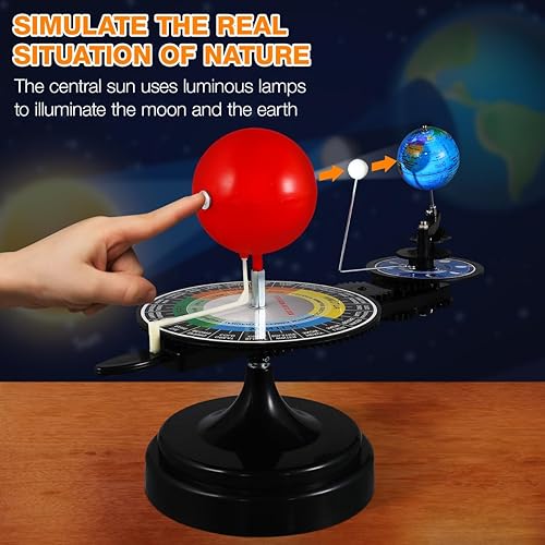 Miniatura 4 de Kit de modelo del sistema solar – Luna de la Tierra gira alrededor del Sol – Kit de experimento científico modelo de enseñanza para adolescentes