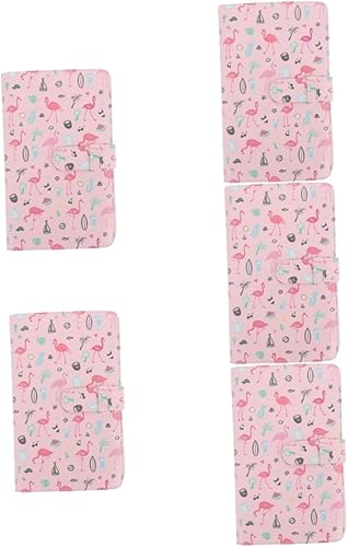 Garneck 5 piezas bolsillo mini álbum mini libro de película foto cartera álbum foto pantalla foto titular álbum mini cuero mini álbum de fotos cuero