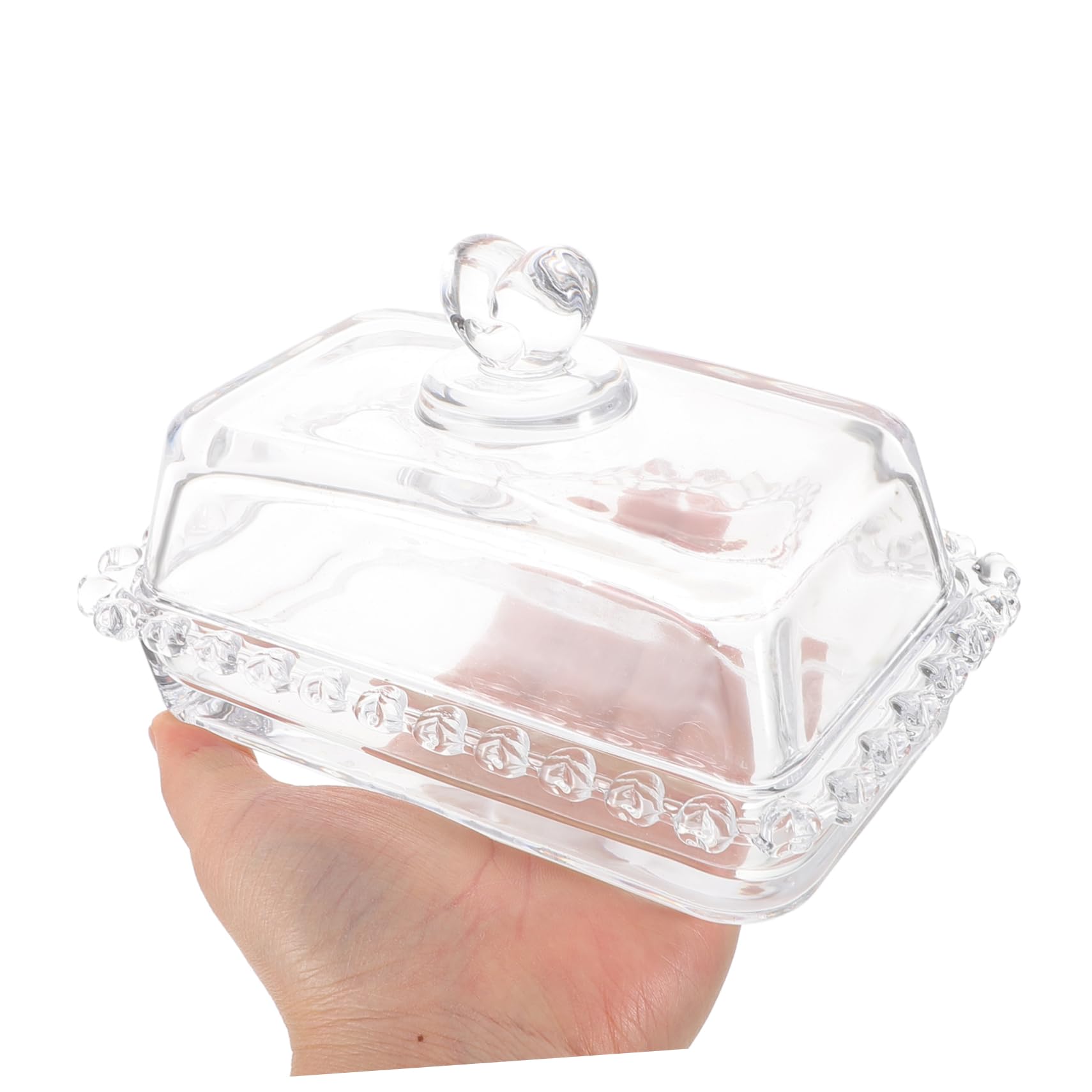 Butterdose Aus Glas Mit Deckel – Vintage Champagner-Design Für Arbeitsplatte & Kühlschrank