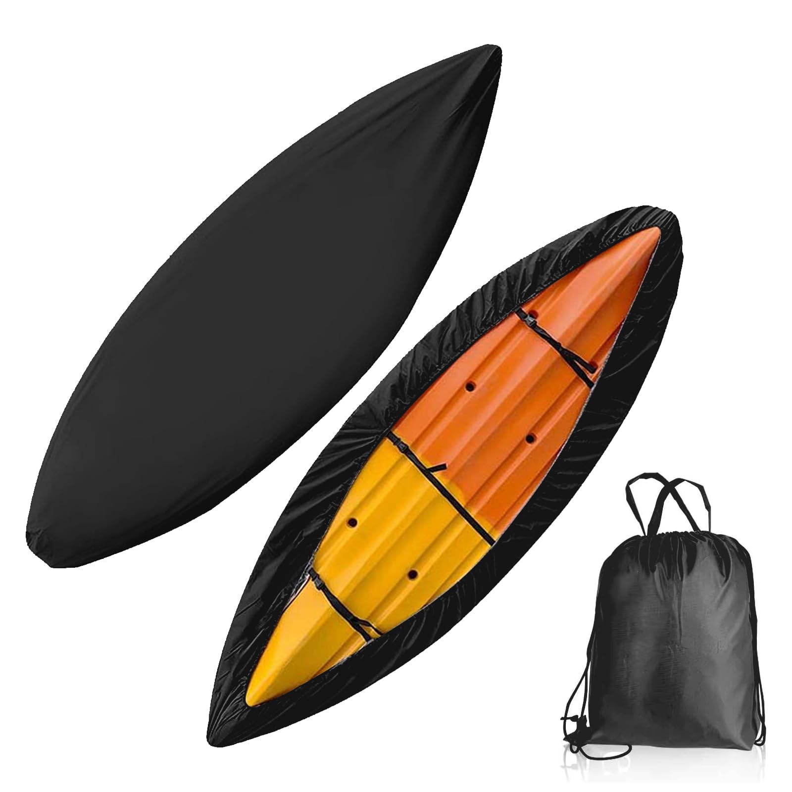 420D Thickened Kayak Canoe Cover, Waterproof Durable Canoe Storage Dust Cover UV Protection Sunblock Shield for Fishing Boat/Kayak/Canoe/Paddle Board