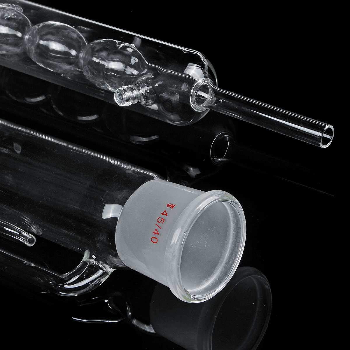 4pcs / Set/Set da 500ml Lab Glass Soxhlet Extractor Consentaster Set con Due Boccette a Fondo Piatto 24/29 305mm 45/40 Tube Lab Kit for Laboratorio
