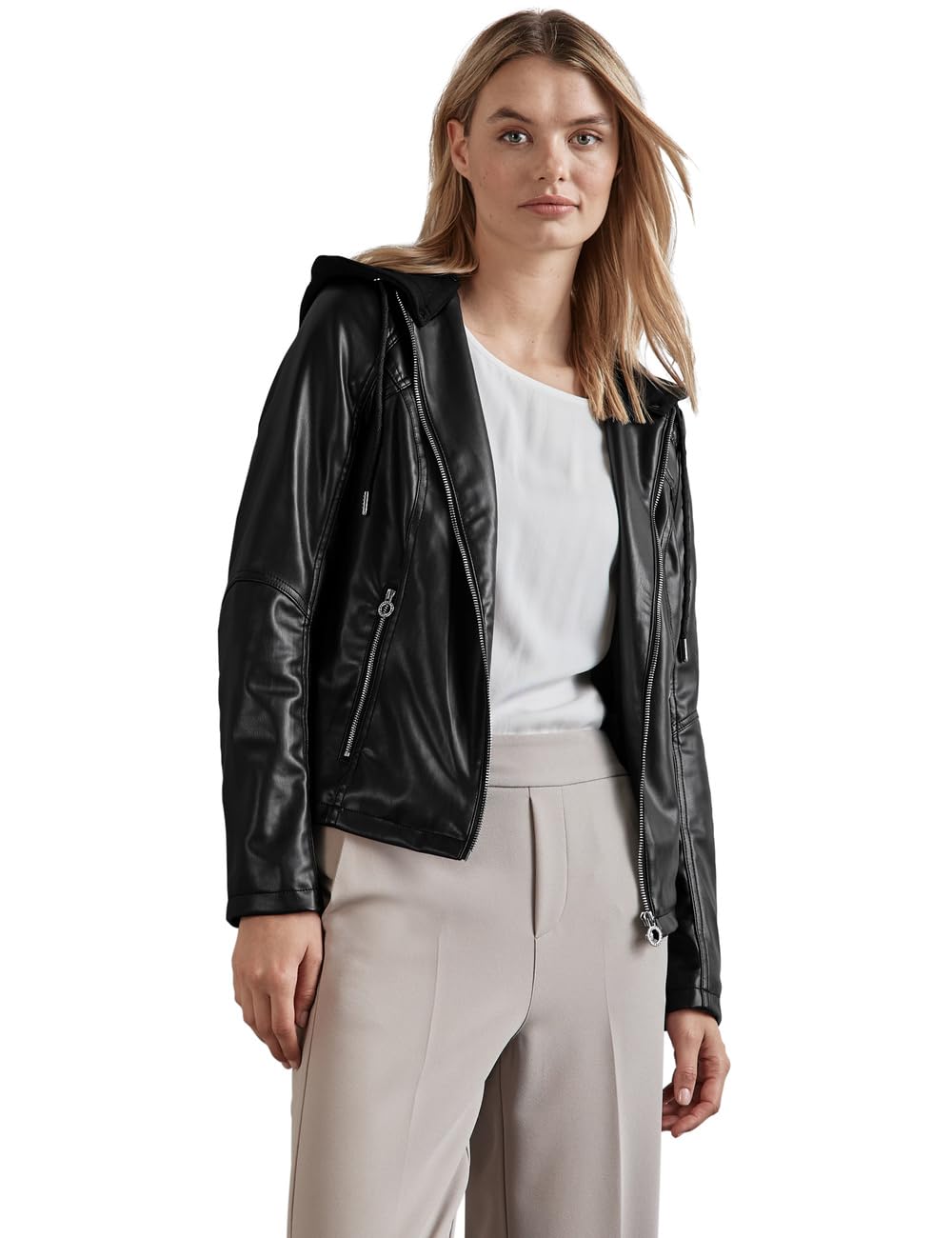 Street One Damen Jacke in Leder-Optik