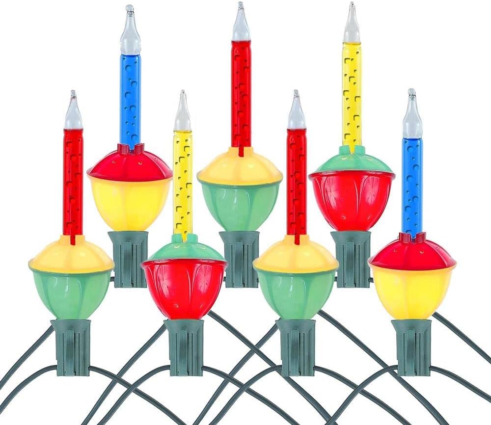 Novelty Lights 7 Light Traditional Christmas Bubble Light Set Christmas