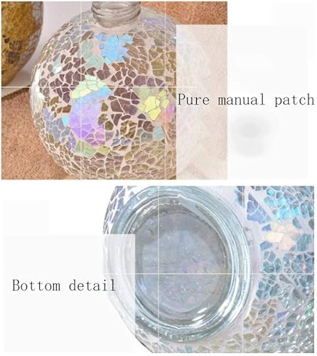 Miniatura 2 de AVEO Botella dispensadora de jabón líquido recargable, botella desinfectante de manos, botella de loción, botella de vidrio de mosaico de 15.6 fl