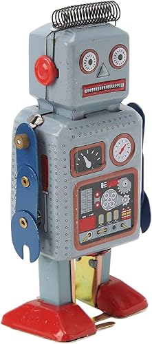 Miniatura 4 de Vintage Wind Up Robot Toy Encantador Clásico Hojalata Juguete Mecánico para Sorpresa Cumpleaños Coleccionistas o Amantes nostálgicos