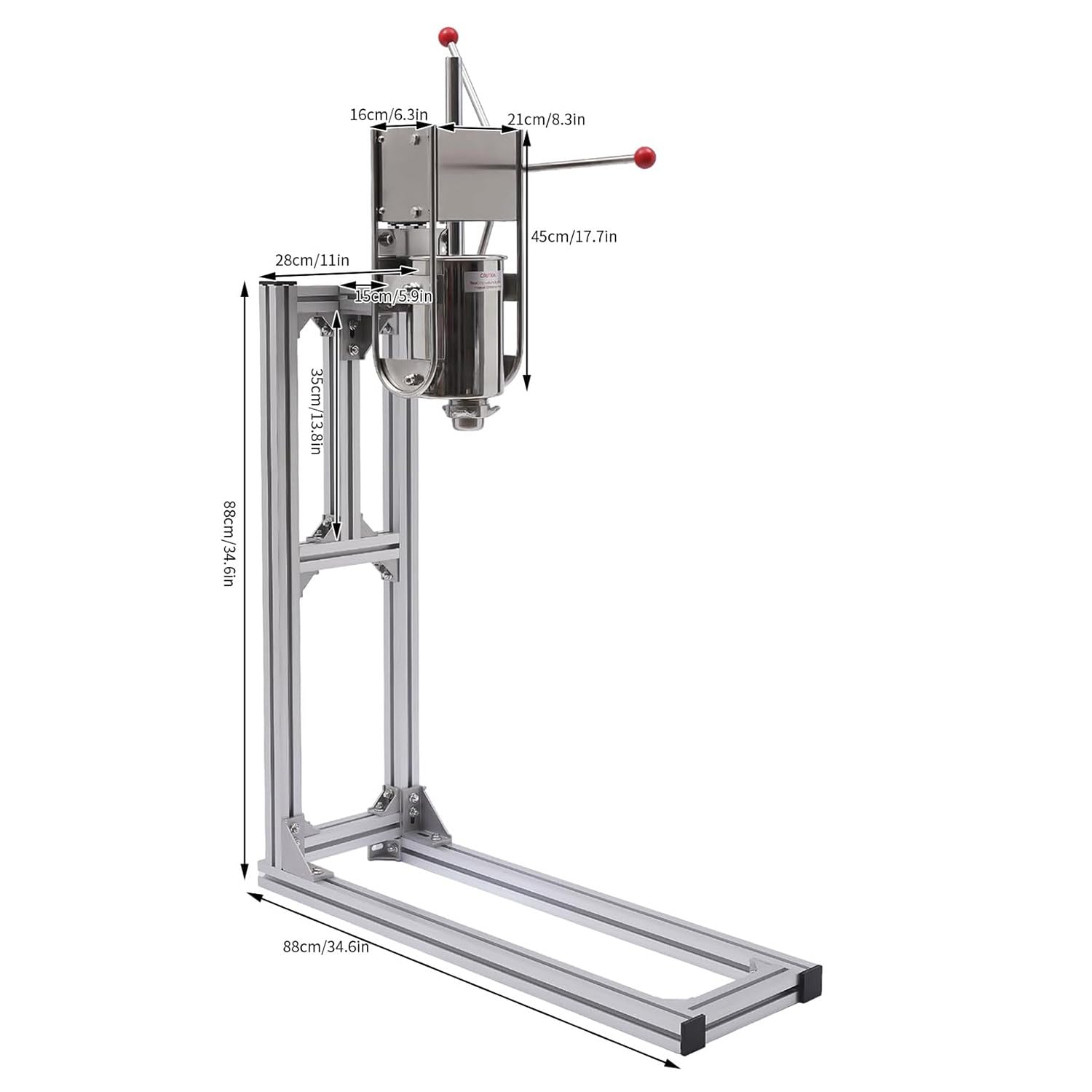 Qiang Manuel Espagnol Remplisseur Churros 3L/5L/7L Machine à Churro Acier Inoxydable Beignets Churro Commercial Latin Fruits Donut Dessert Machine à Churros,pour Maison Cuisine Restaurant,3L