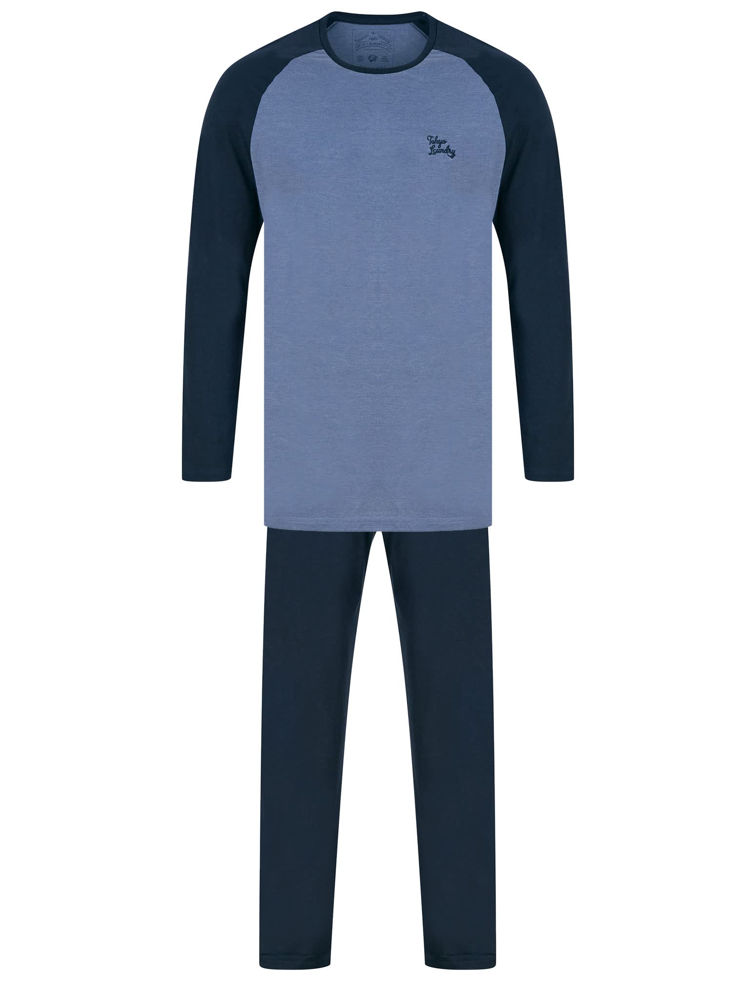 Tokyo Laundry Mens Tudor Pyjama Set with Bottoms & Long Sleeved Top