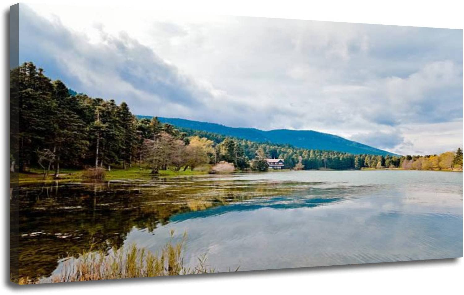 Framed Canvas Wall Art for Living Room Bedroom Office Decorations Abant lake Decor Print Pictures Poster Large Painting Artwork Large Size