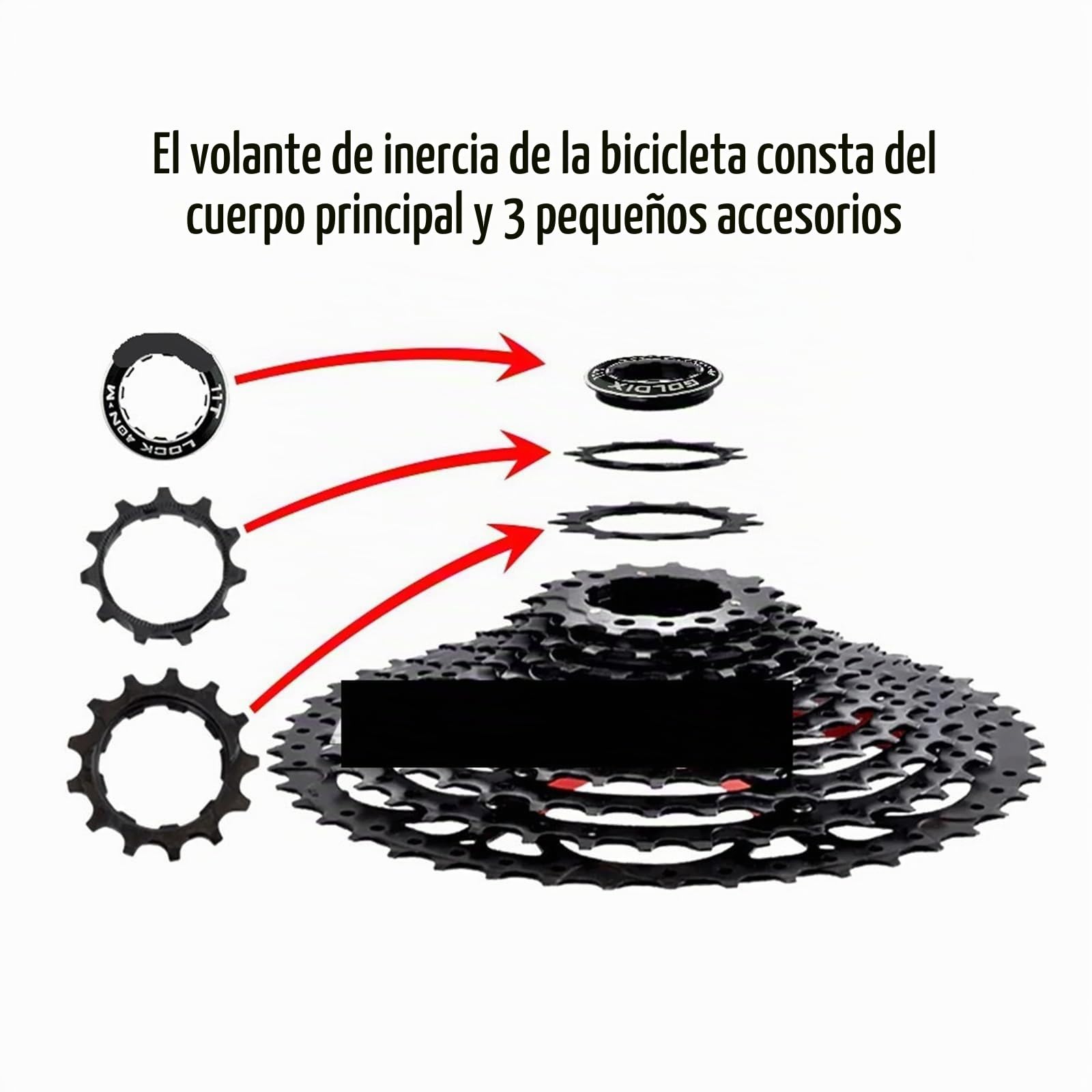Bike Velocidad Cassette,Piñón Casette Cassete MTB Negro 8/9/10/11/12 velocidades 40/42/46/50/50T K7 8/9/10/11/12v Piñón Libre for Bicicleta