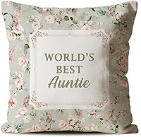 Vista 11 de World's Best Mom - Fundas de almohada para mamá, regalos para mamá de parte de la hija, almohada de cojín vintage floral para madres, 18 x 18