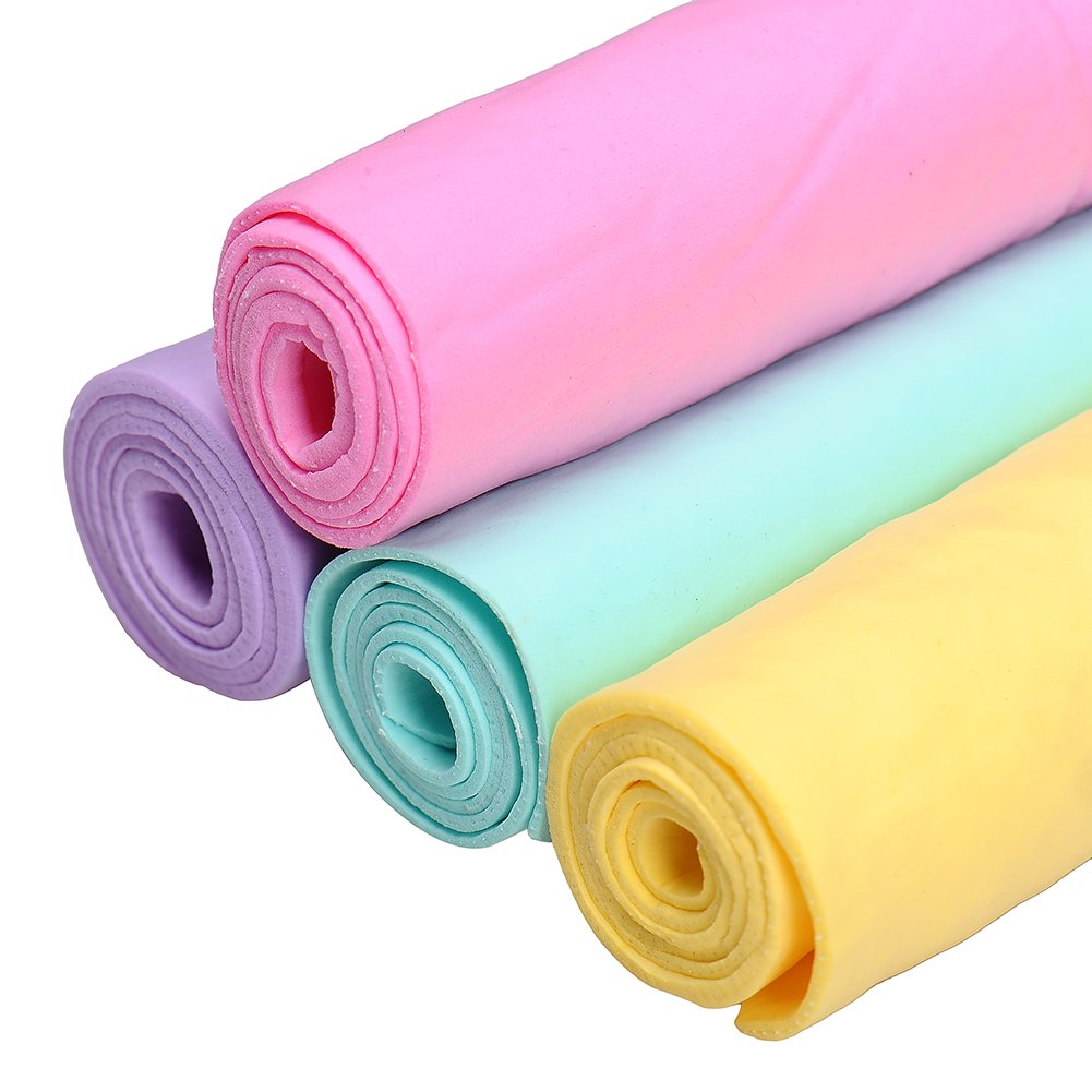 A Dog Towel Super Absorbent Large PVA Quick Dry Pet Towel Super Absorbent Cooling Towels for Dogs Absorber Synthetic Drying Chamois for Dogs Cats Cleaning Furniture Cars A Random Colour Slippers(S) - Image 3