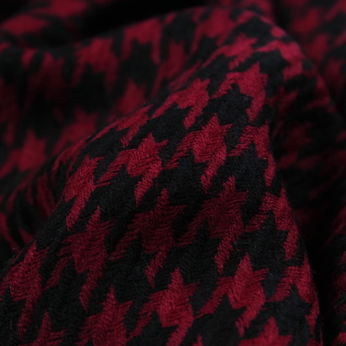 Sciarpa in pura lana, elegante e calda sciarpa scozzese grande rossa per donna
