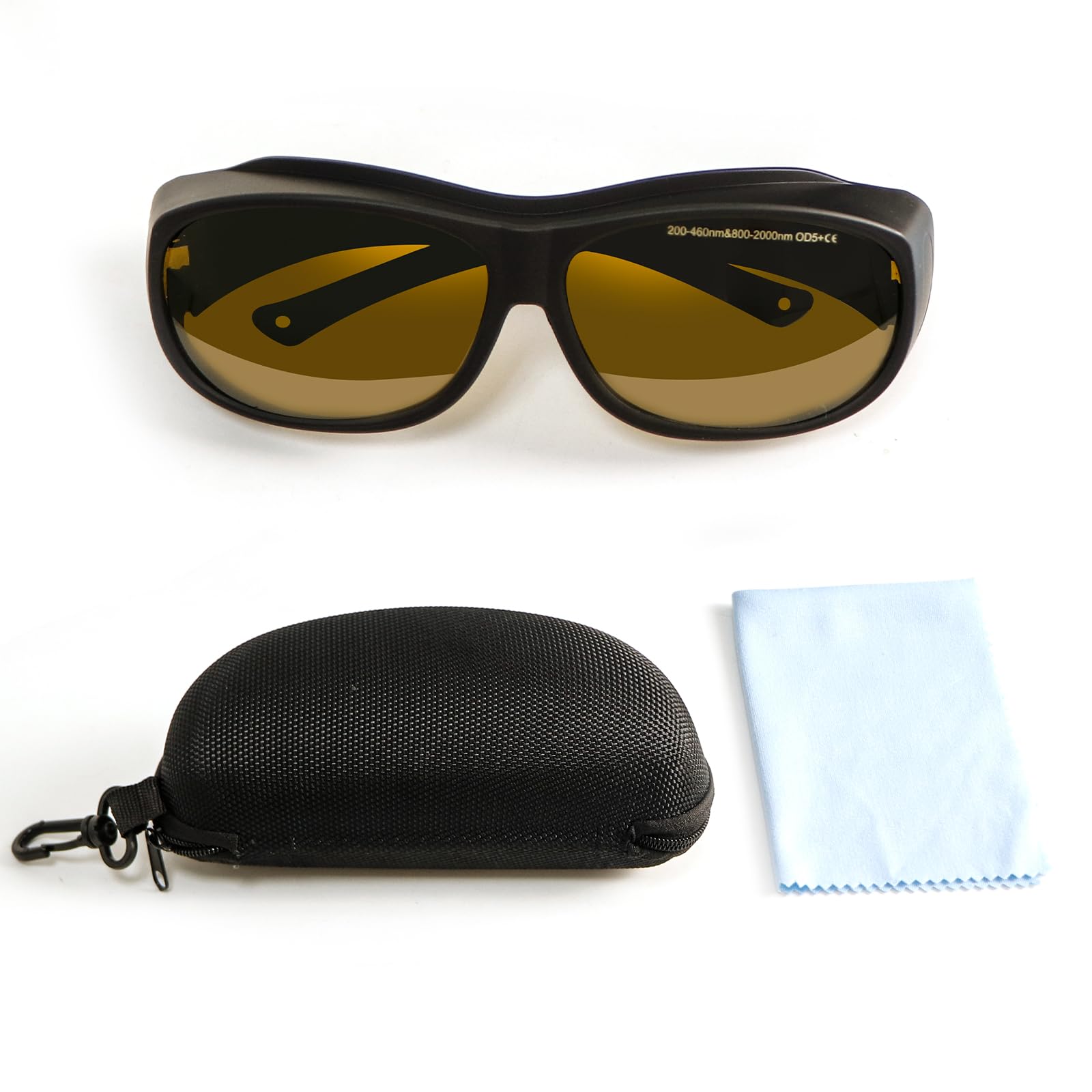FONLAND Laser Safety Glasses for Laser Engraving Marking OD5+ 200-540nm & 800-2000nm Near Infrared Light, Blu, Green
