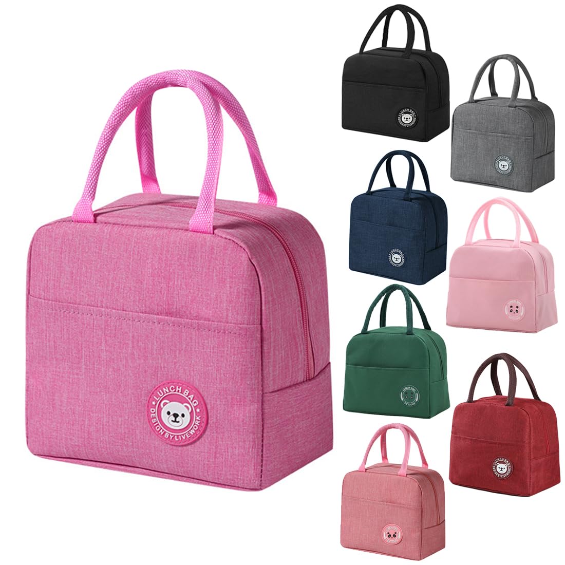 SHSMPXOY Lunch Bag,6L Insulated Lunch Bags for Women,Thermal Lunchs Bag for Men Kids Girls Ladies,Lunchs Cool Bag Water-Resistant Thermal Leak-Proof Lunches Organizer for Work,Picnic (Purple-red)