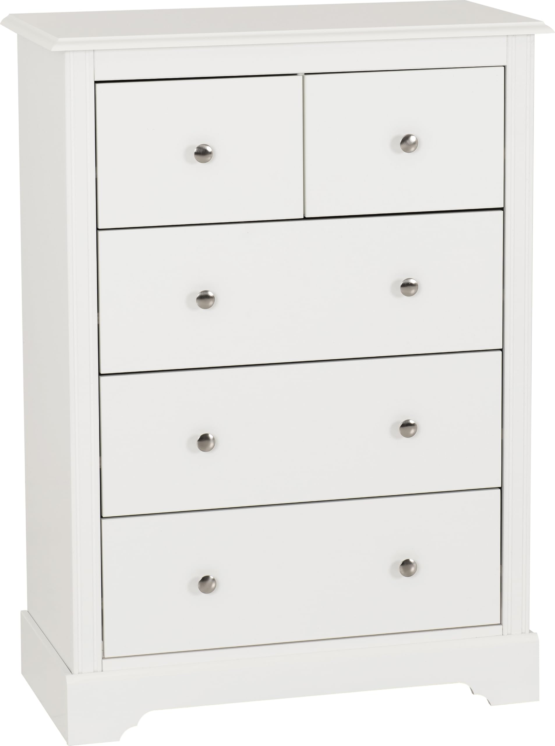 B&Q -  Stratford 3+2 Drawer Chest Of Drawers White Shabby Chic