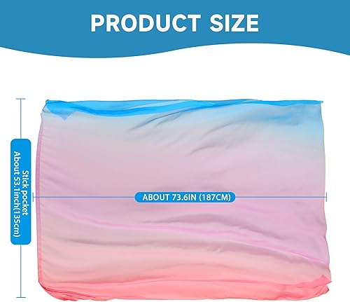 Miniatura 2 de MUNAFIE Juego de banderas de adoración de 55 x 78 pulgadas (2 banderas + 2 varillas + 1 bolsa de almacenamiento) banderas de baile de alabanza para