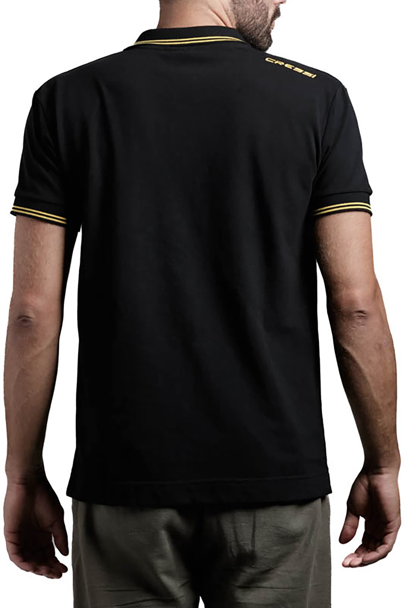 Cressi Polo - Maglietta Sportiva, colore Nero Giallo, per Uomo o Donna