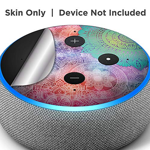 Image of Colorful Mandala - Vinyl Decal Skin Compatible with Amazon Echo Dot 3rd Generation Alexa - Decorations for Your Smart Home Speakers, Great Accessories Gift for mom, dad, Birthday, Kids
