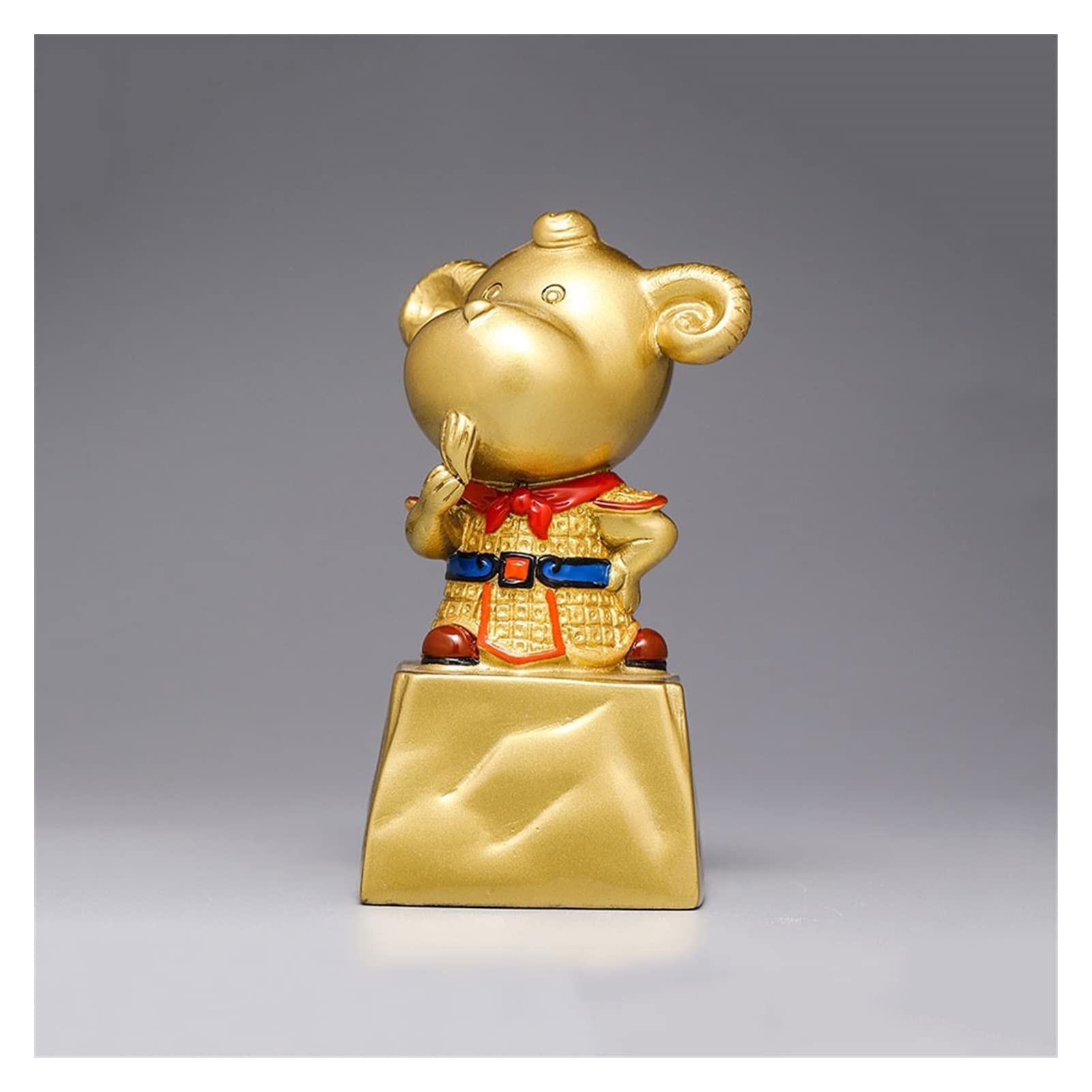 Decorative Sculpture Creative Cute Chinese Zodiac Sheep Ornaments Brass Desktop Decoration Ornaments Craft Statue