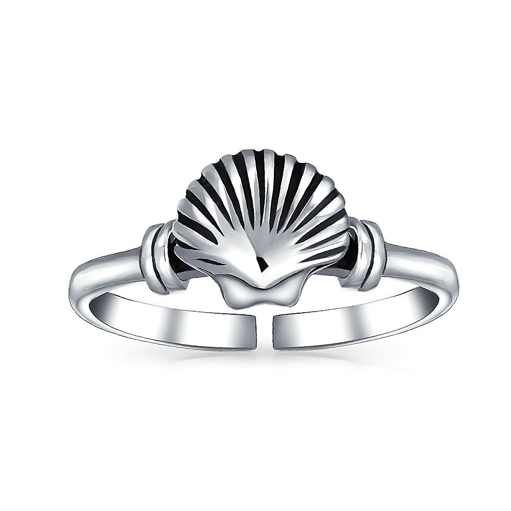 Anello Da Dito Medio In Argento Sterling .925 Regolabile Con Tema Vacanza Tropicale Hawaiana Nautica Personalizzata Onde Hawaiane Delfino Vita Marina Conchiglia Lisca Di Pesce Granchio Lucidato
