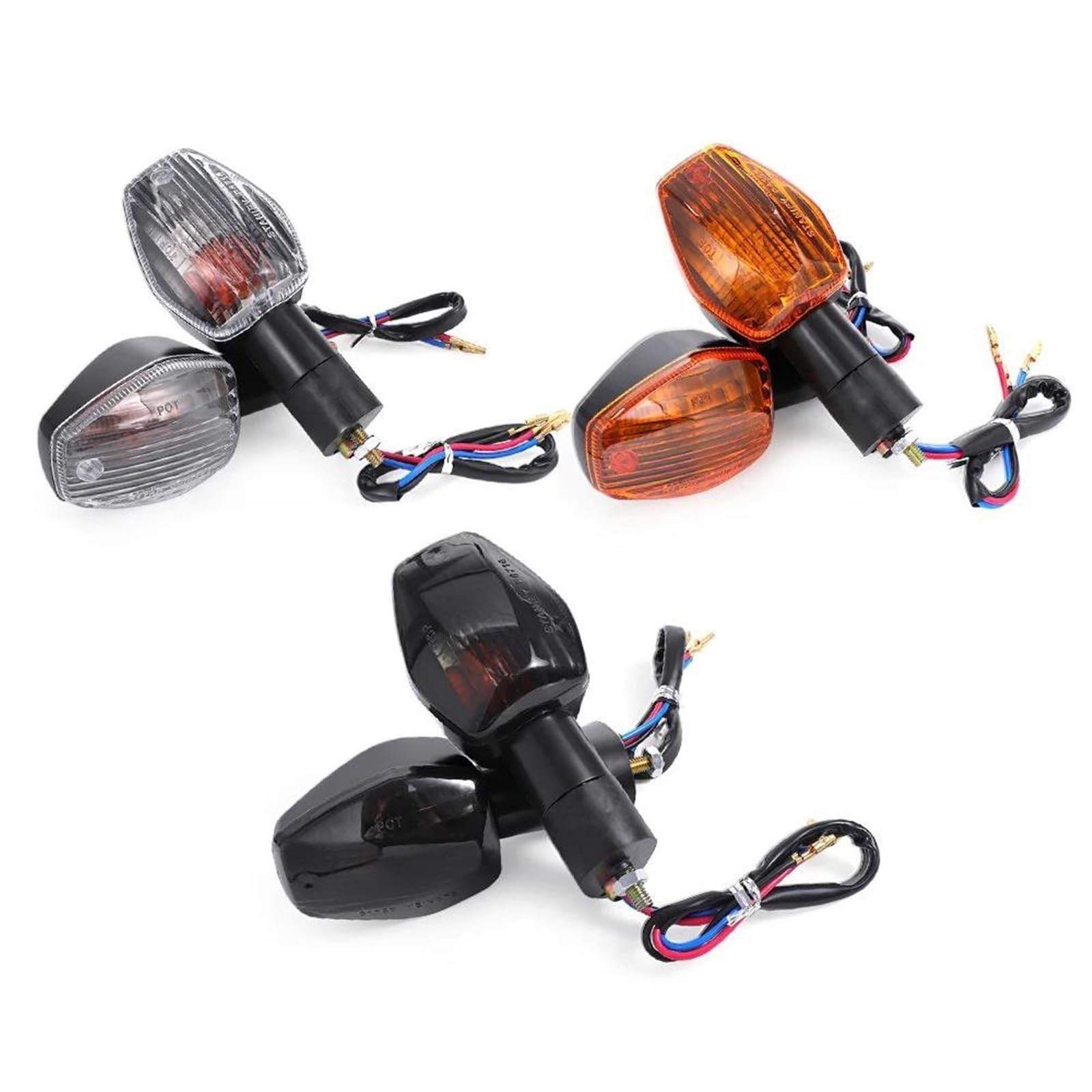 Clignotants Clignotants De Moto, Lampe Clignotante pour H&Onda CB600F CB600S pour Hornet 600/599 CB900F pour Hornet 900/919(Ambre)
