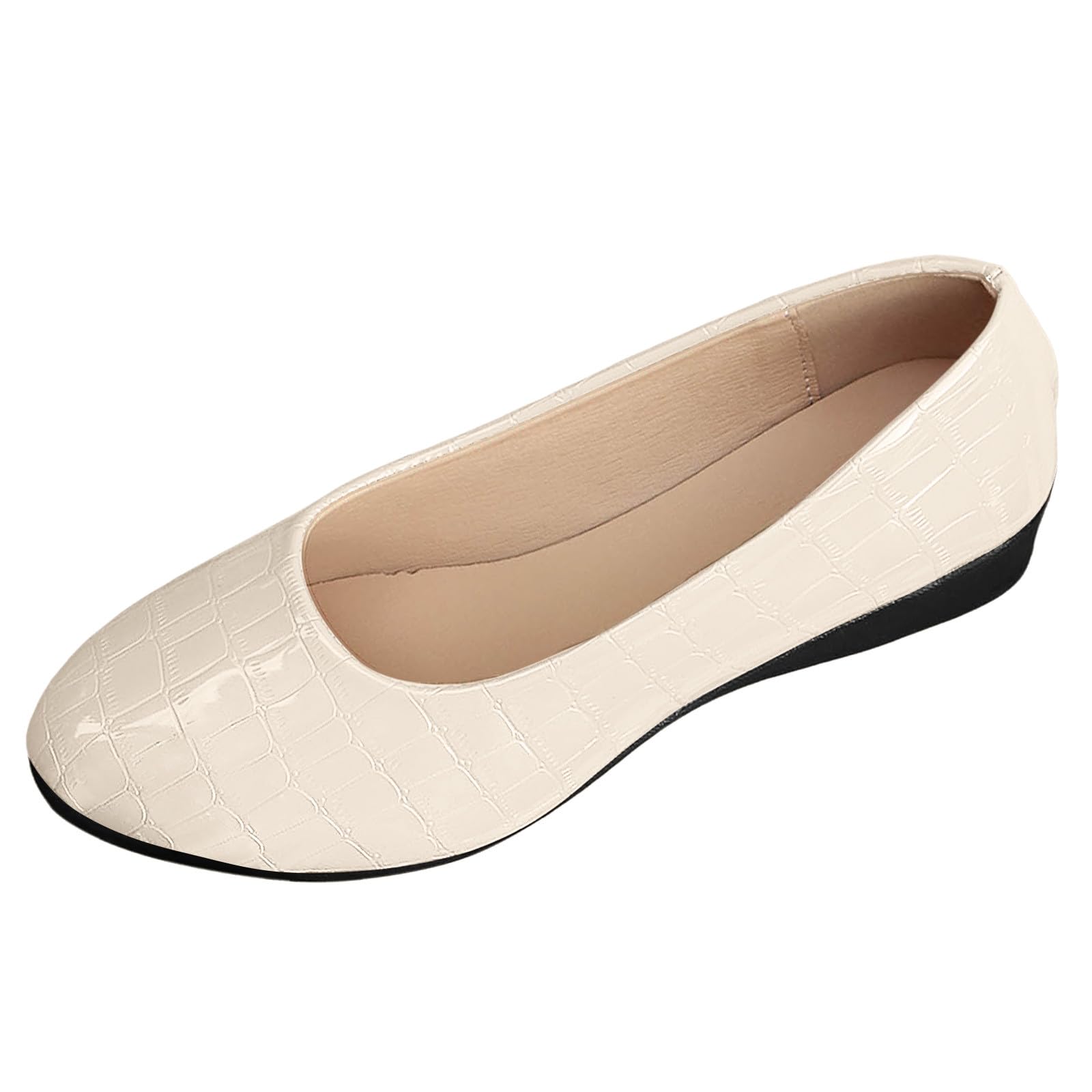 Ballerines Femme En Daim Cuir Souple - Semelle Compensée Confort - Sans Lacets, Slip-on - Pour Marche, Ville, Bureau Décontracté