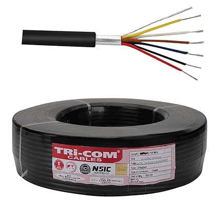 Kathiriyas TRI-COM 6 Core Load Cell Shielded Copper Wire (50 Meter)