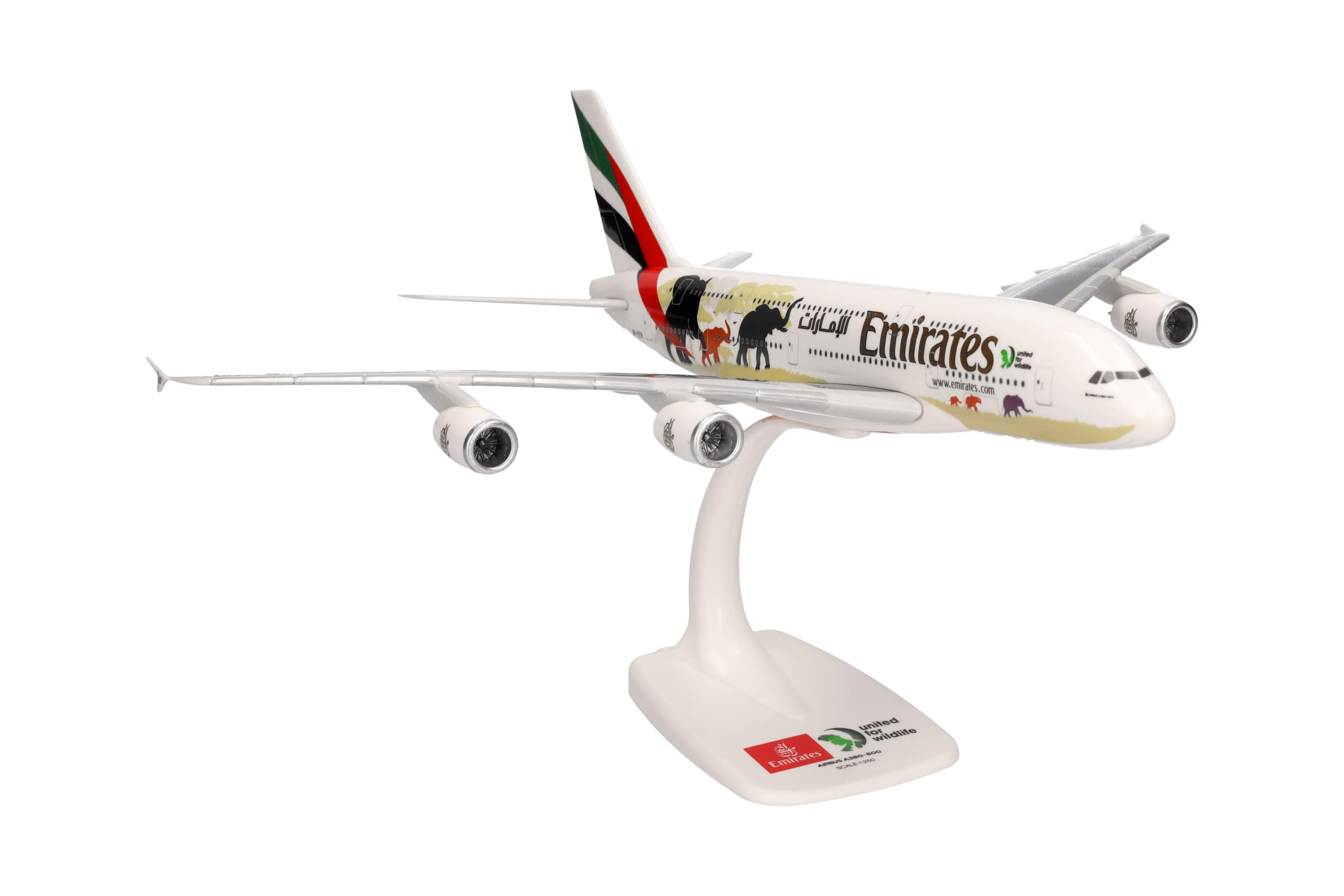 Amazon.com: Herpa Snap-Fit Model Airplane Airbus A380 Emirates