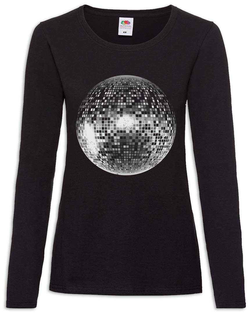 Urban Backwoods Women's Black Disco Light I Long Sleeve T-Shirt Size 2XL