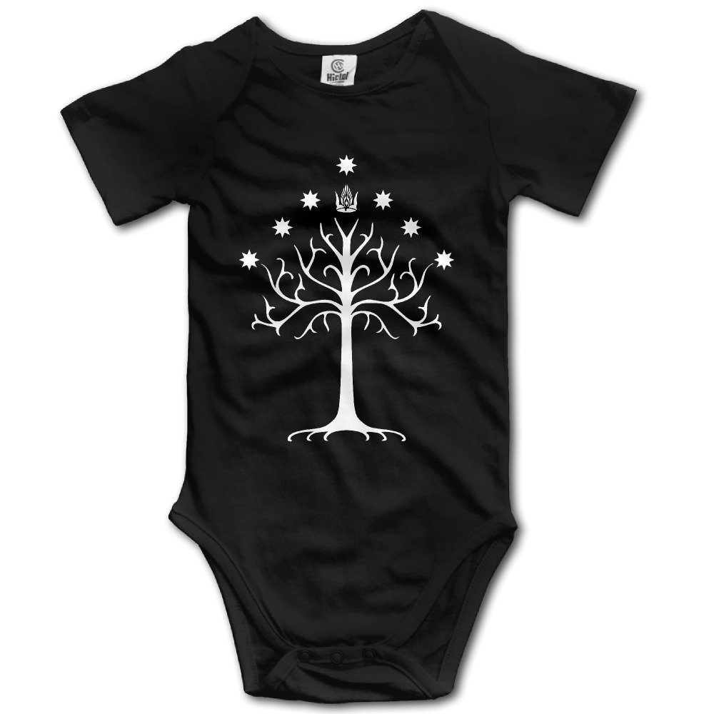 Newborn Baby White Tree of Gondor - Lord of The Rings Romper Jumpsuit Bodysuit Outfits Black