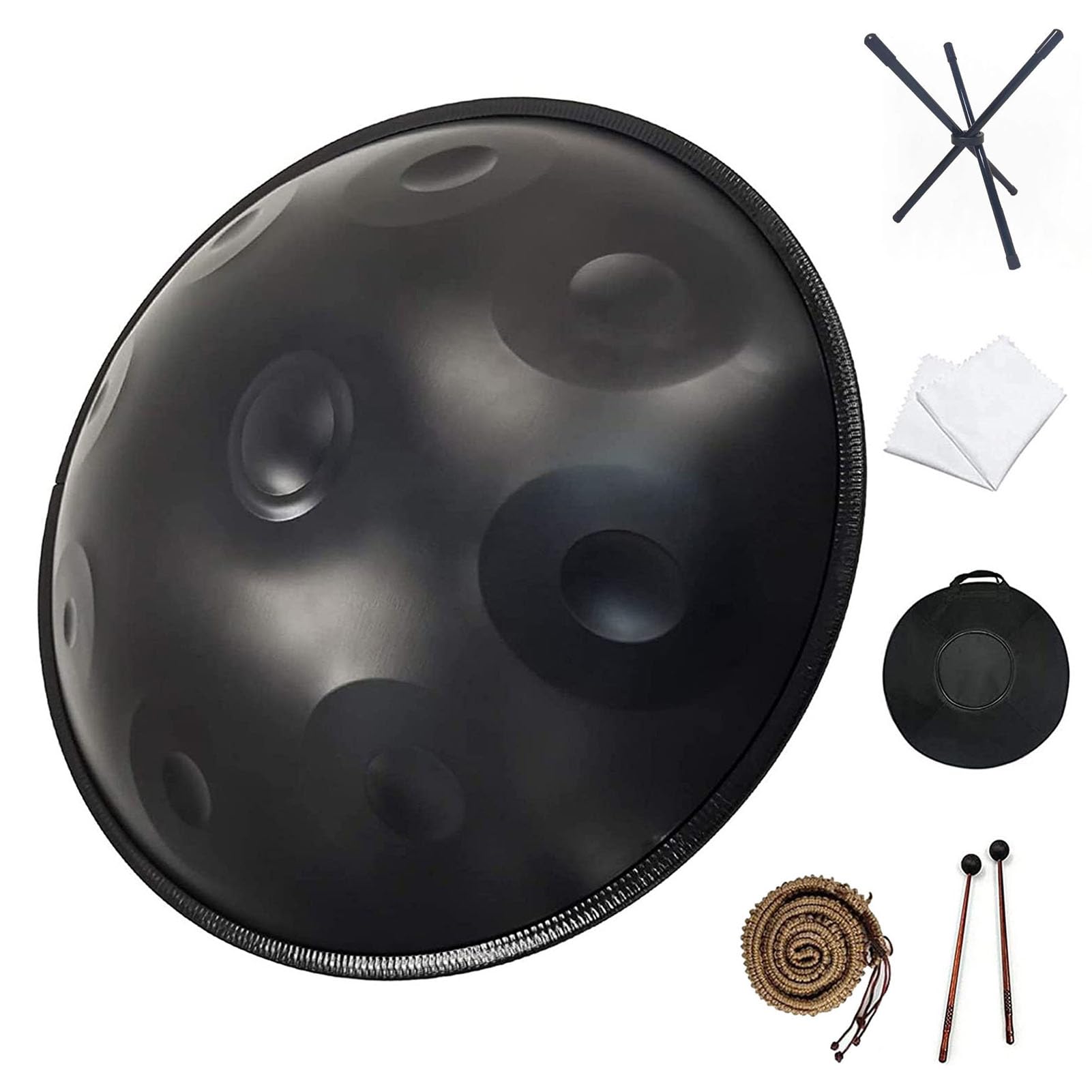 Tambour à Main 432hz/440hz en Ré Mineur 22 Pouces Tambour à Main en Acier Instrument De Percussion 9 Notes pour La Guérison Sonore, La Méditation Personnelle, Le Yoga(Size:440Hz)