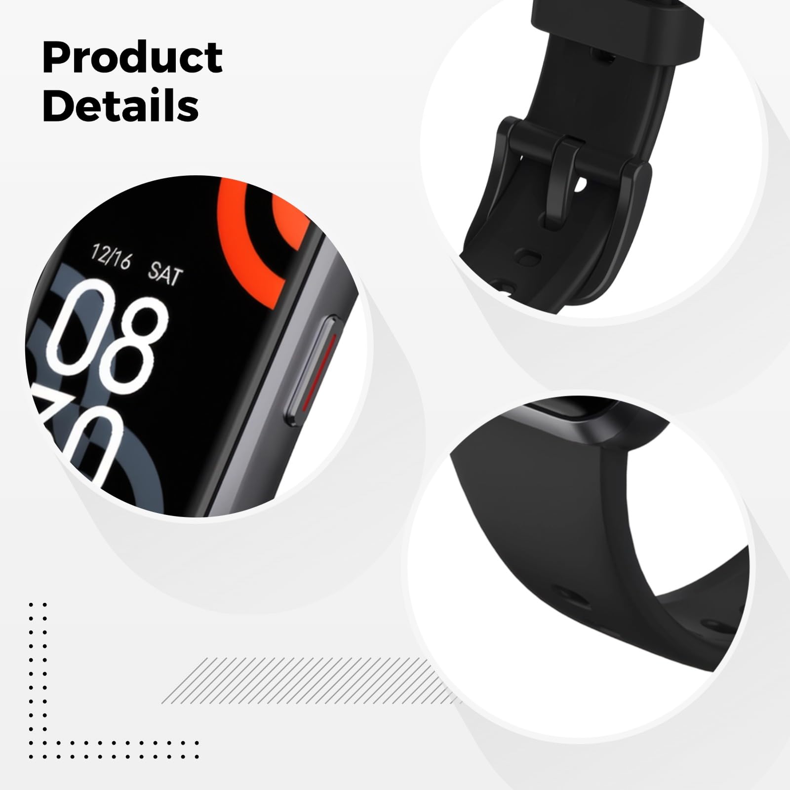 Reloj inteligente con pantalla grande de 3,73 cm, reloj de salud para oxígeno en sangre, frecuencia cardíaca y monitoreo del sueño, impermeable IP68, batería de hasta 7 días, recordatorio de mensajes