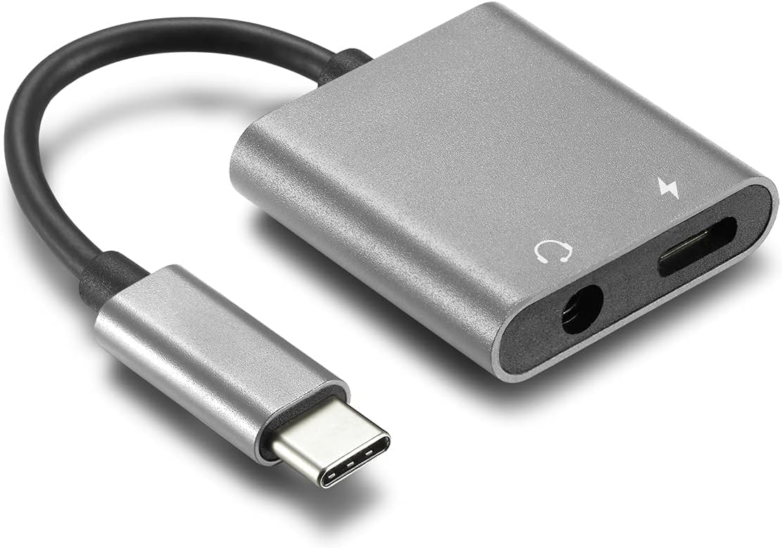 REDWIND Type C to 3.5mm Headphone Aux Jack & USB-C Charging 2in1 Multi Colour Adapter Compatible with Samsung Huawei Google Mi One Plus Sony Xiaomi Vivo Oppo HTC i-Pad & MacB00K All C Devices(N13059)