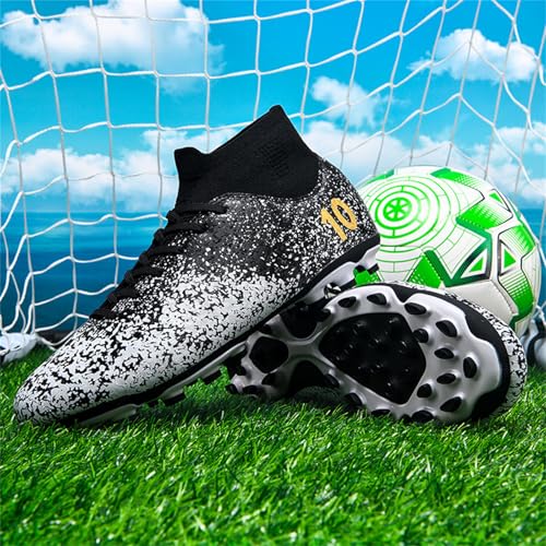 Men's Fashion Lace Up High Top Cleats Spike Soccer Football Shoes Non-Slip Breathable Outdoor Firmly Ground Athletic Baseball Lacrosse Rugby Combat Boots4