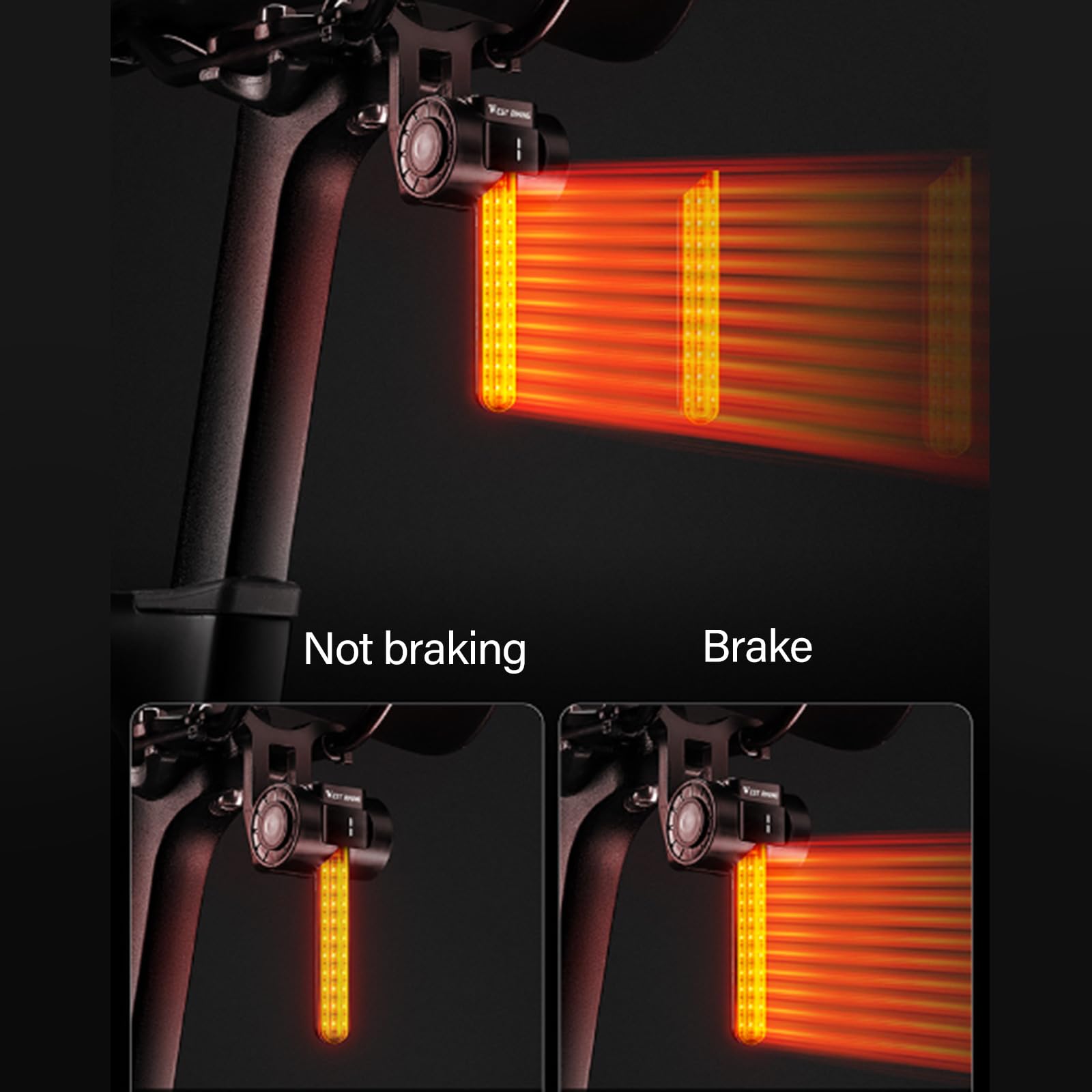 Colorful LED Bikes Tail Light Rechargeable Night Tail Lamp Flashing Light for Cycling