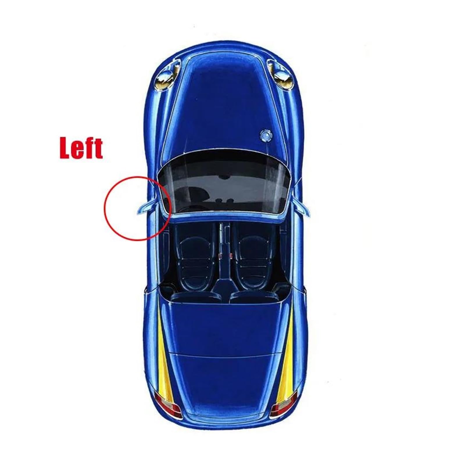 Luz De Gálibo Para Kia Para RIO Para Mk3 11-16 Espejo Retrovisor Coche LED Luces Intermitentes Laterales 87624-1W000 Lámpara Indicadora Repetidor Ala Lateral Luces De Posición ( Talla : Izquierda )