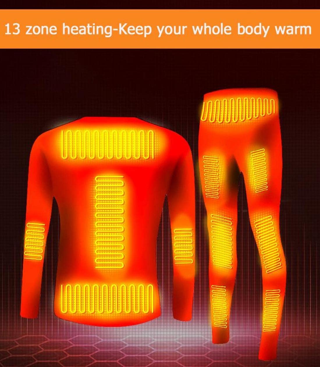 scosao Sous-vêtements chauffants pour homme et femme - Rechargeable par USB - Avec application de réglage de la température