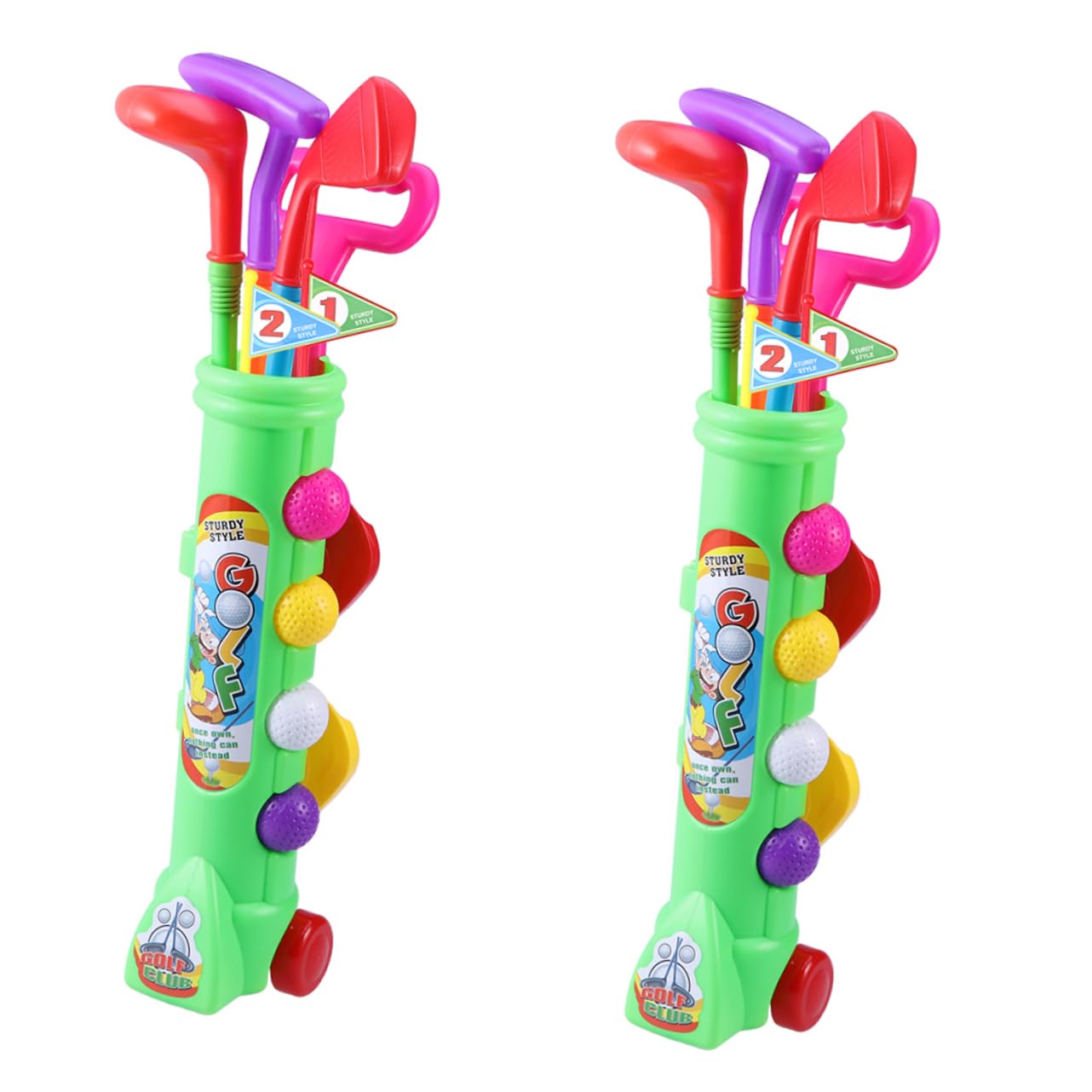 KOMBIUDA 2sets Giocattoli Sportivi Per Ragazzo Ragazza Di Golf Plastica Verde Per Attività Indoor e Outdoor Divertimento Educativo Per Ragazzi e Ragazze