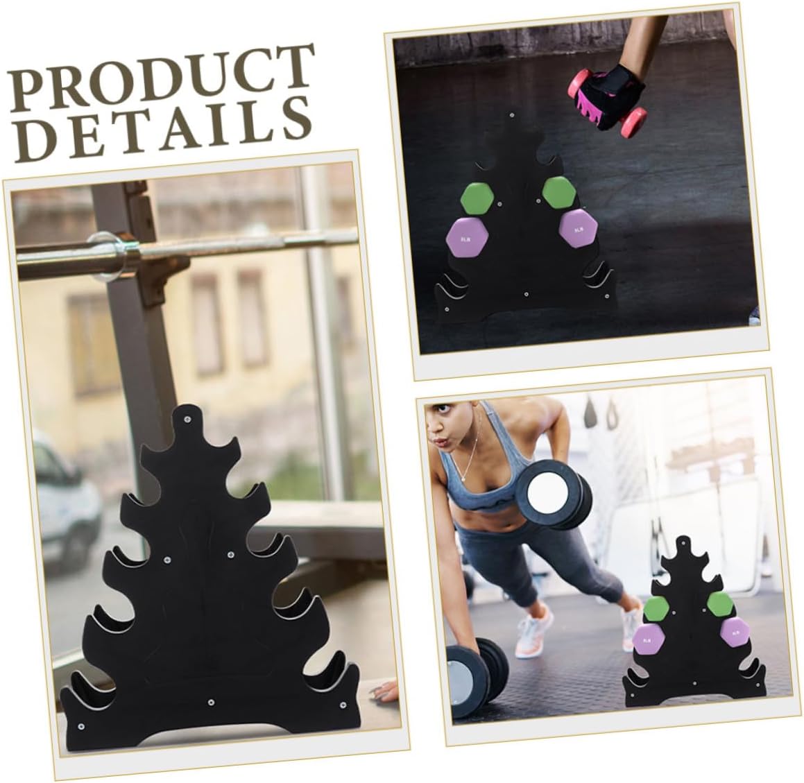 2Pcs Plastic Dumbbell Rack Vertical Weight Storage Stand Floor Bracket for Home Gym High Load Capacity Organizer