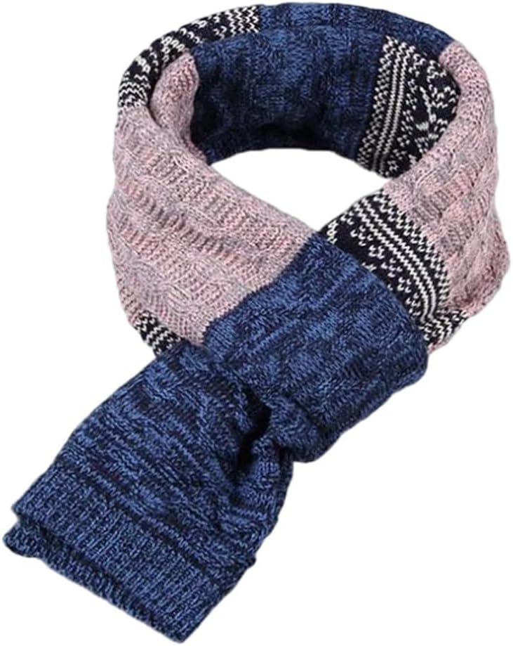 Men's Winter Knitted Wool Scarf Warm Neckerchief Long Shawl Accessory