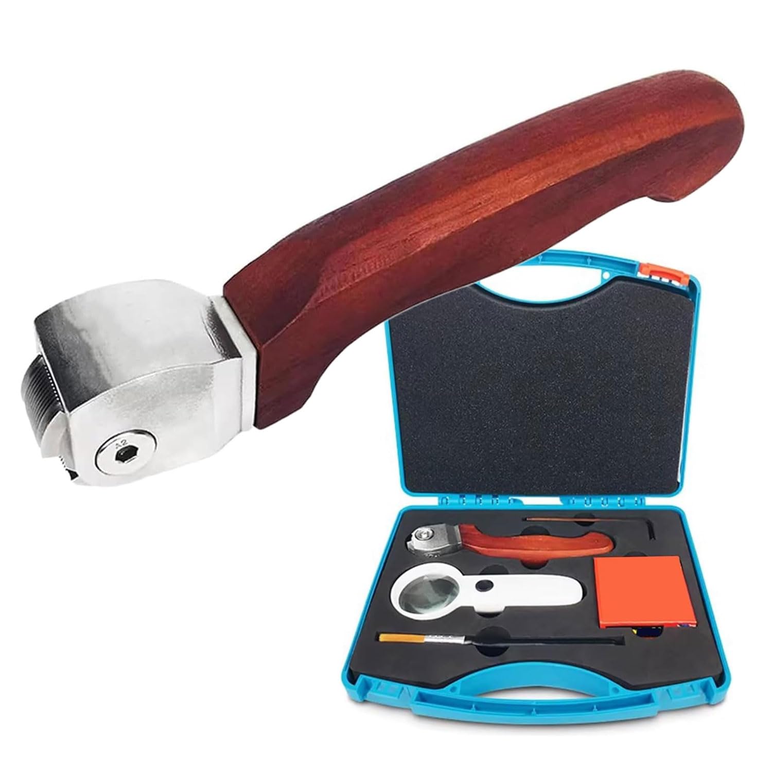 YXZQLOZ Adhesion tester kit, paint film scribing tool with 6-tooth rotating blade, handheld cross-cutting blade, for painted, coated, electroplated, and sprayed surfaces. (1mm)