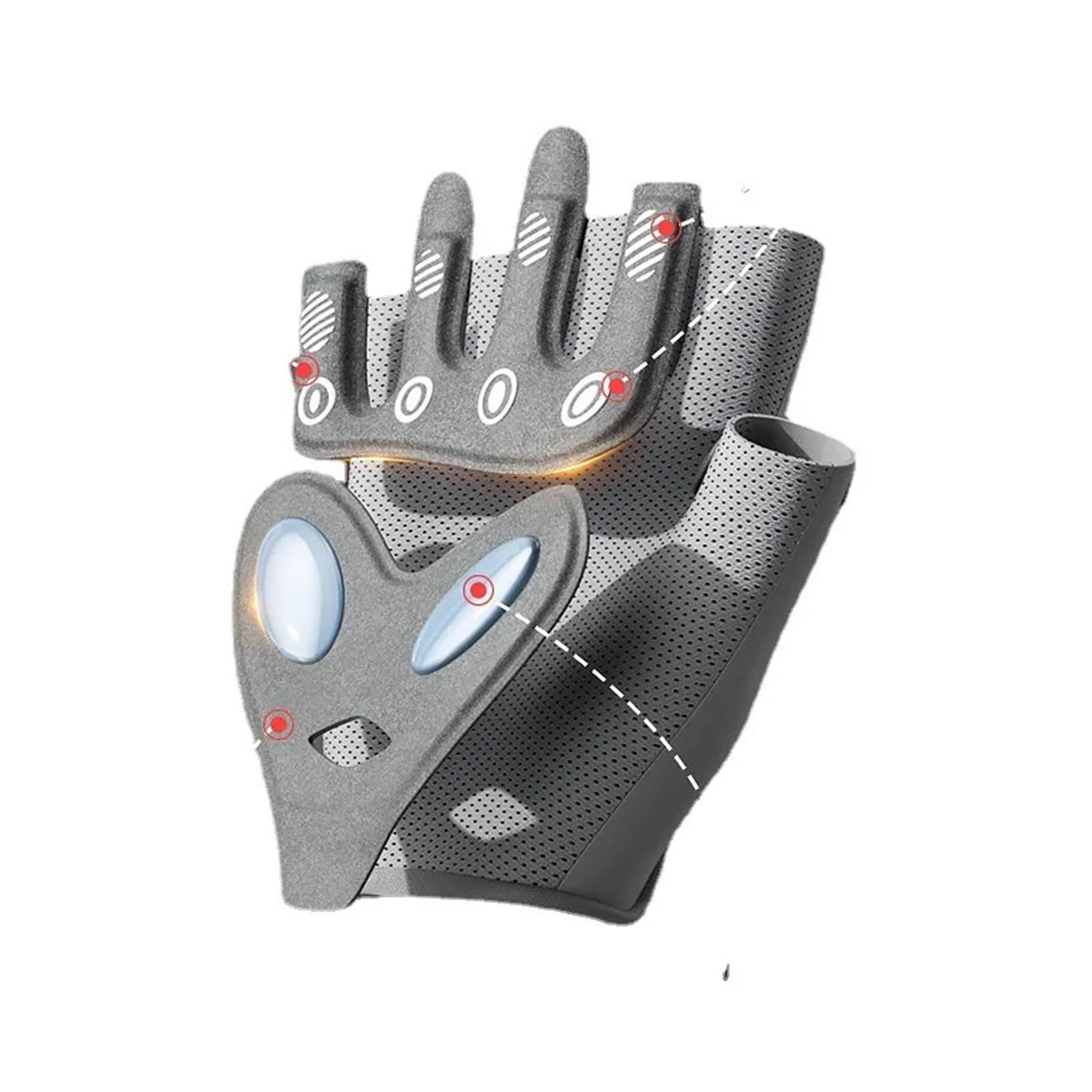 Guanti Da Fitness Guanti da ciclismo fitness, guanti da palestra antiscivolo e ammortizzanti for uomo e donna, estivi, traspiranti, for yoga, sport e allenamento Per Il Fitness