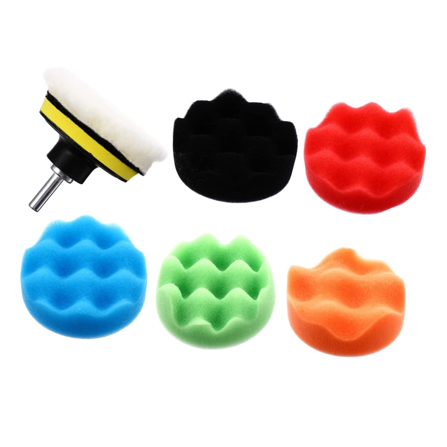 VICASKY 8pcs Polishing Sponge Auto Polisher Foam Sponge Wool Polishing