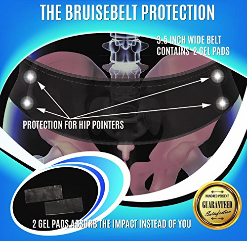 Volleyball Diving Hip Protection - Bruisebelt (Black, Large 35" to 38") - Thumbnail 7